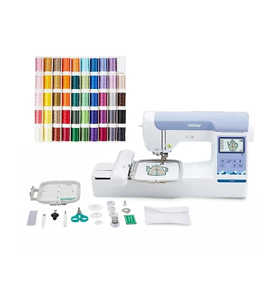 Brother PE900 Embroidery Machine with 193 Designs and 50-Piece Thread Set