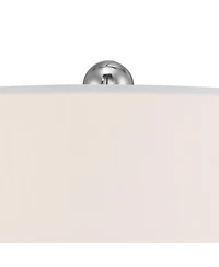 360 Lighting Travis Small Modern Coastal Accent 3-Way Table Lamp Marble Finish Ceramic Single Living Room Bedroom