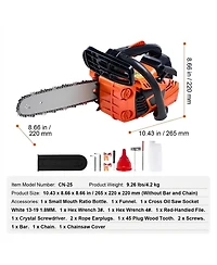 Skonyon 25.4CC 12in 1.2HP Gas Chainsaw for Tree Cutting and Trimming