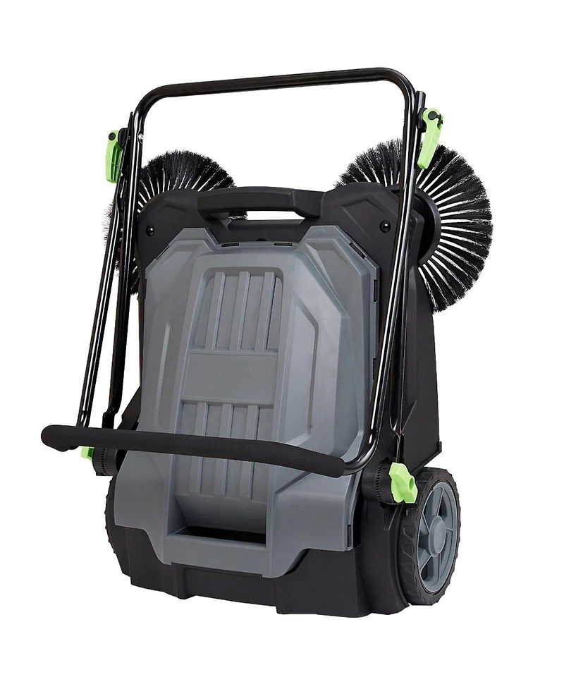 Sugift Walk-behind Hand Push Floor Sweeper, 25.6 inch Sweeping Width, Manual, Adjustable