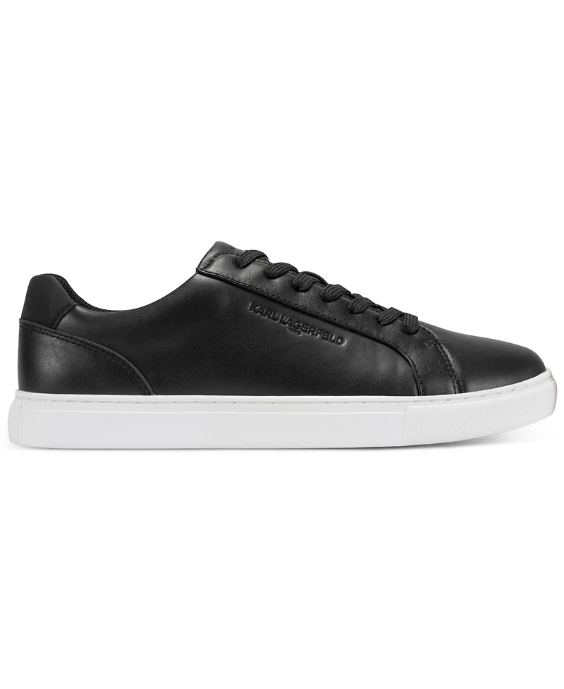 Karl Lagerfeld Paris Men's Avenix Low Profile Embossed Logo Sneakers
