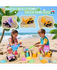 Gnuadz 36-piece Beach Sand Bucket Castle Building Kit Shovel Toys