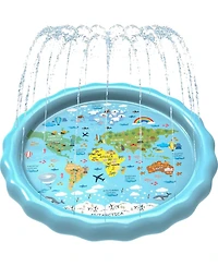 Gnuadz Kids Splash Pad Sprinkler Pool Learning Water Play Mat