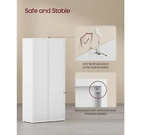 Slickblue Modern Bookshelf with 7 Cube Compartments Storage Shelf