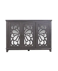 Sailvan 3-Mirrored Door Sideboard, 49.33" Spacious Countertop Buffet with Adjustable Shelves
