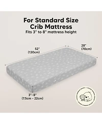 KeaBabies 2pk Soothe Fitted Crib Sheets Neutral, Baby Sheets, Fits Standard Nursery Mattress