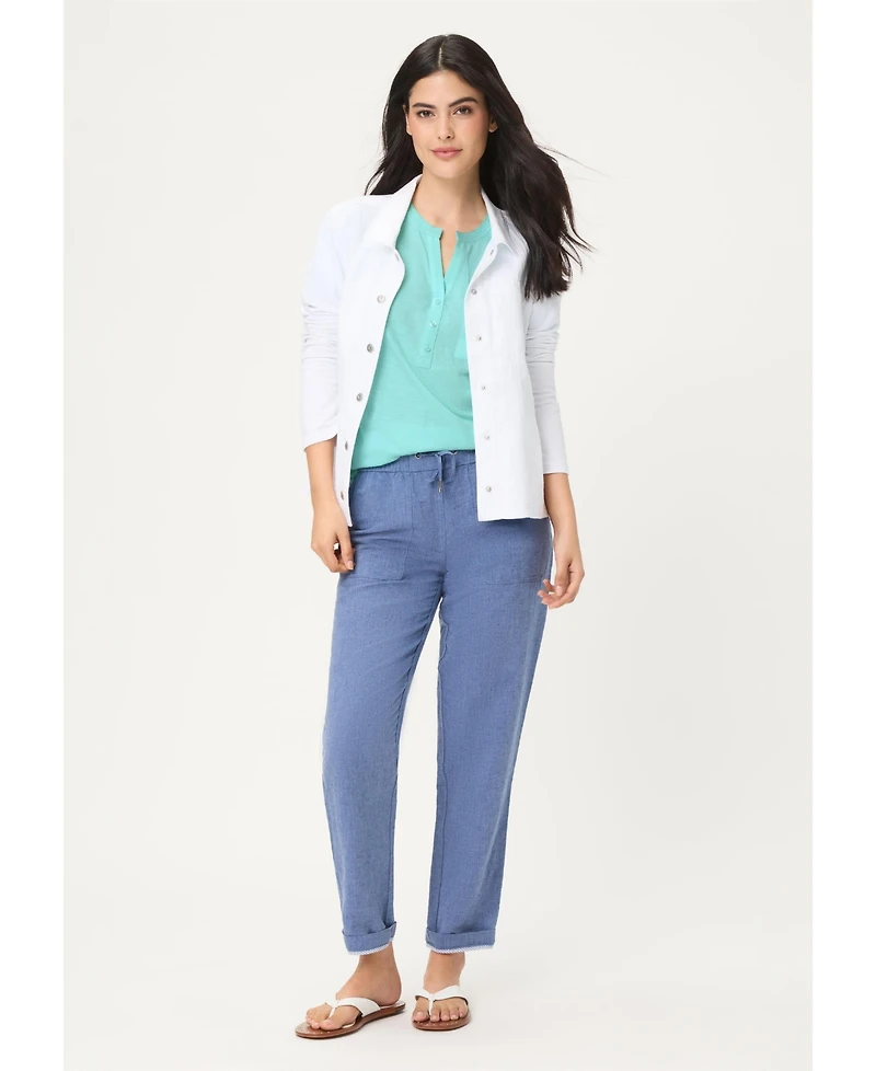 Olsen Women's Solid Henley T-Shirt