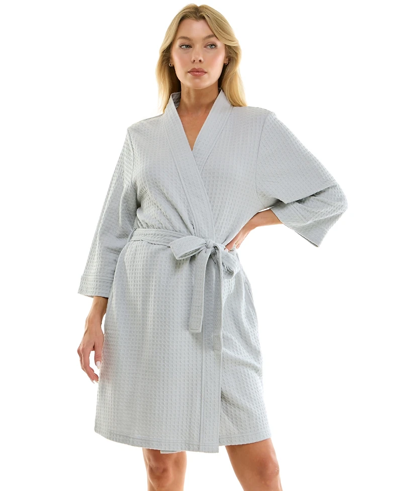 Jaclyn Intimates Women's Waffle Kimono Wrap