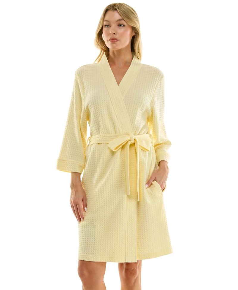 Jaclyn Intimates Women's Waffle Kimono Wrap