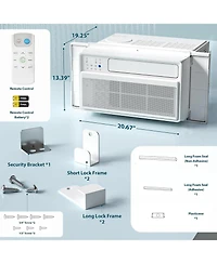 Cowsar 12000 Btu Window Ac Cools 450 Sq.Ft. with Timer and Remote