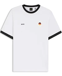 Boss by Hugo Men's Stretch-Cotton Germany Country Flag Logo T-Shirt