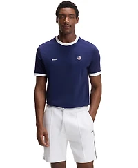Boss by Hugo Men's Stretch-Cotton Usa Country Flag Logo T-Shirt