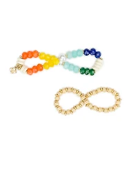 Patricia Nash Beaded Charm Stretch Bracelet Set