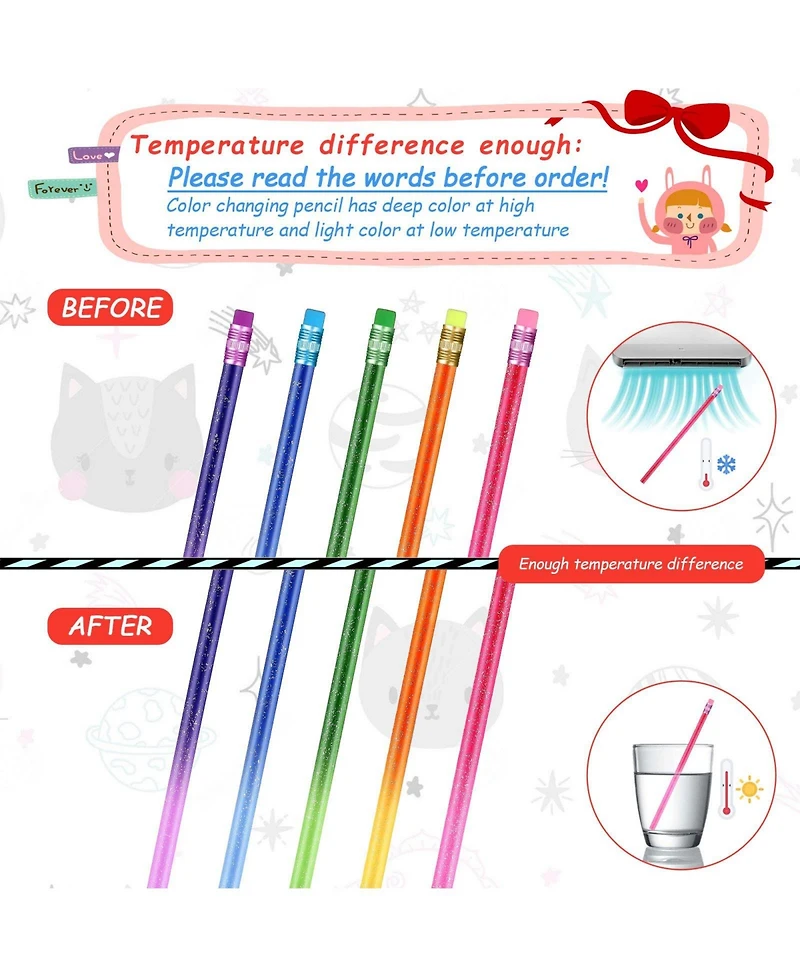 Gnuadz Thermochromic Mood Pencil With Eraser