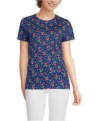 Lands' End Women's Tall Relaxed Supima Cotton Crew Neck T-Shirt