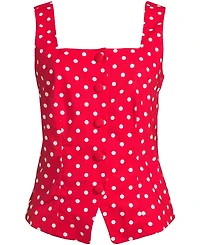 Lands' End Women's Poplin Square Neck Vest