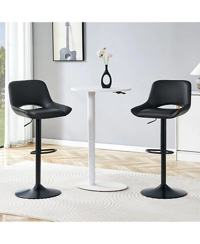 Rainsken Swivel Bar Stools Set of 2, with Linen Fabric Cushion, Metal Leg Kitchen Island Chairs, Holds Up to 250 lbs, for Restaurant, Dining Room