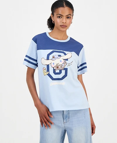 Sanrio Juniors' Cinnamoroll Varsity Graphic T-Shirt