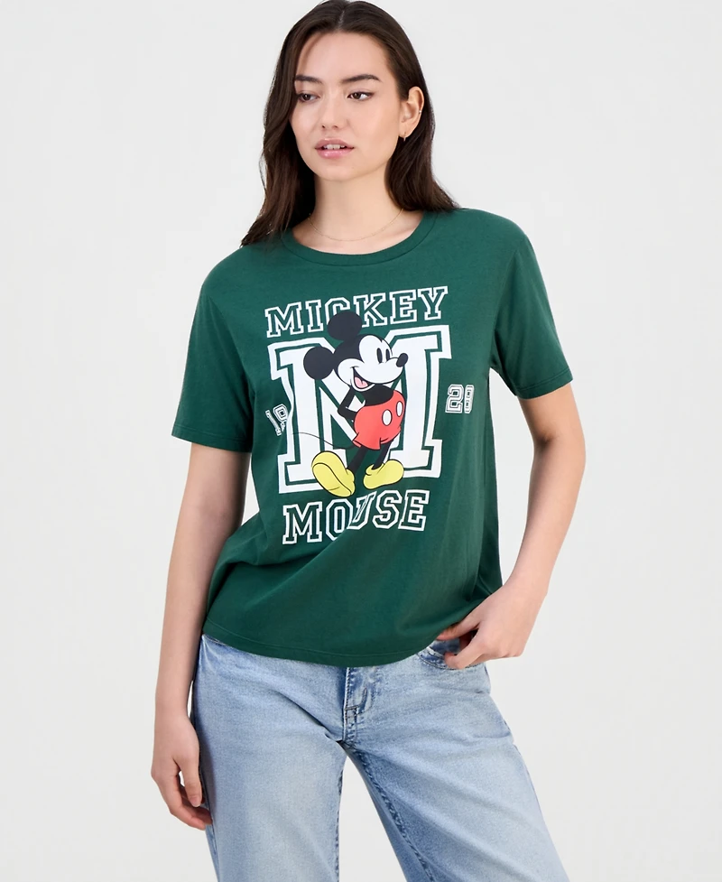 Disney Juniors' Mickey Mouse Varsity Short-Sleeve T-Shirt