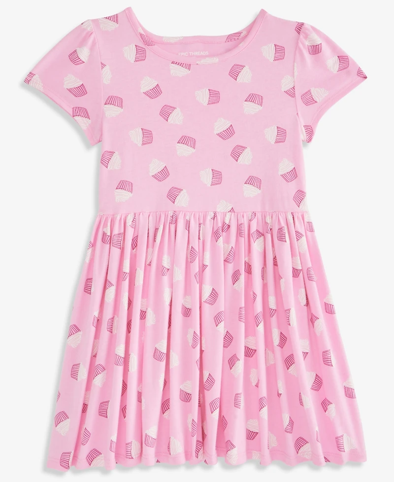 Epic Threads Toddler Girls' 12M-5T Cupcake-Print Cotton Dress, Macy's Exclusive