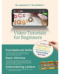 Gnuadz 3 Set Alphabet Letter Embroidery Kit Beginners Practice Sets