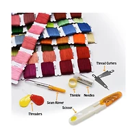 Gnuadz 50 Color Embroidery Floss Cotton Bobbins Bracelets Crafts Kit
