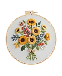 Gnuadz Sunflower Embroidery Kit Diy Cross Stitch Beginner Hoop