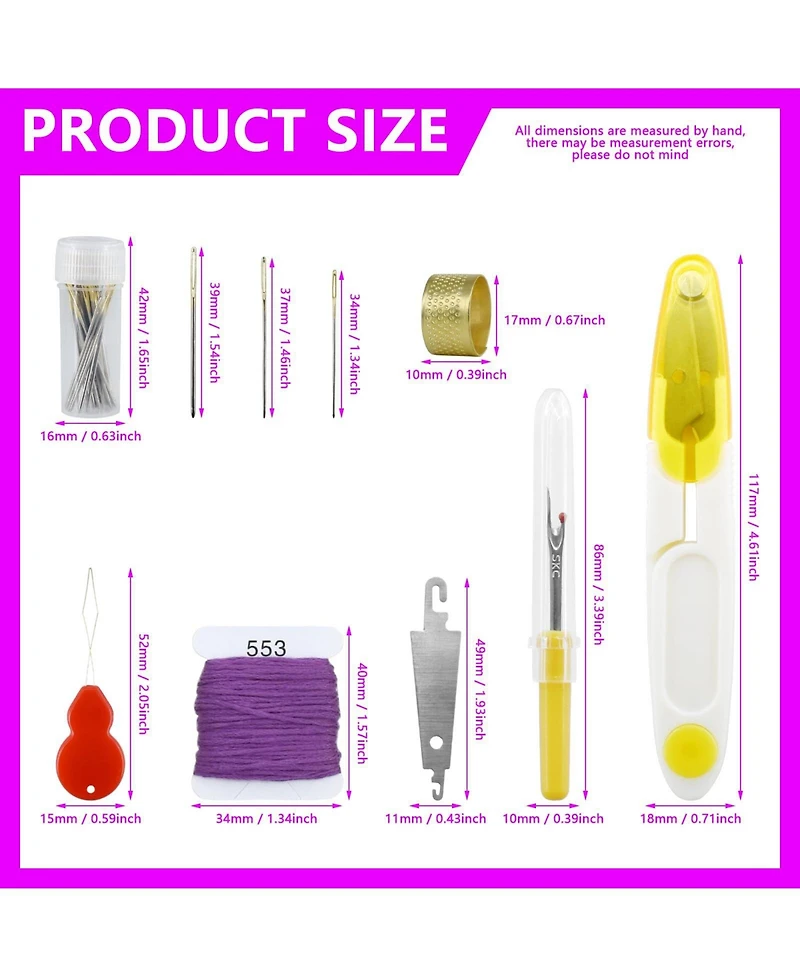Gnuadz Embroidery Floss Kit Cross Stitch Thread Bracelet String Diy Crafts Tools Organizer Box