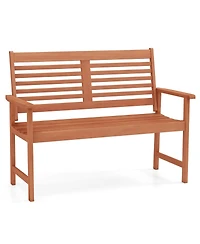 Gouun 26-Inch Solid Wood Garden Park Bench 2-Person