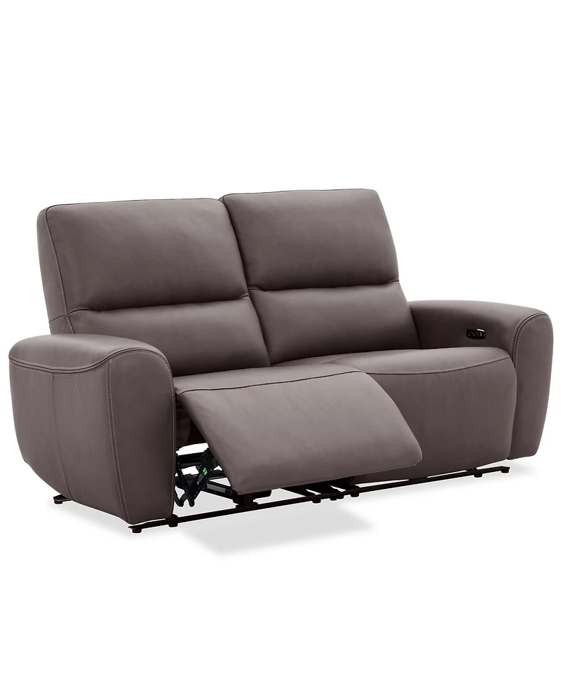 Symond 2-Piece Leather 2 Power Motion Sofa