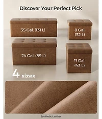Modern 43 Inch Folding Storage Bench Ottoman for Home Use