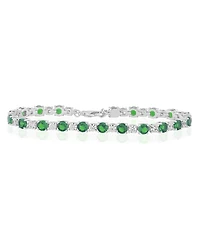 Simona Radiant Alternating Round Color and Clear Cz Tennis Bracelet