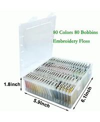 Gnuadz 80-color Friendship Bracelet Embroidery Floss Kit
