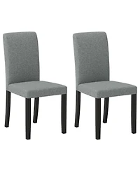 Slickblue Dining Chair Set of 2 Mid Century Style with Solid Rubber Wood Legs