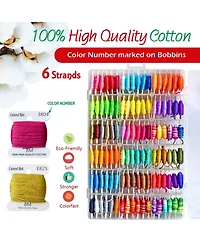 Gnuadz Embroidery Floss Bracelet Thread Organizer Box 108 Colors