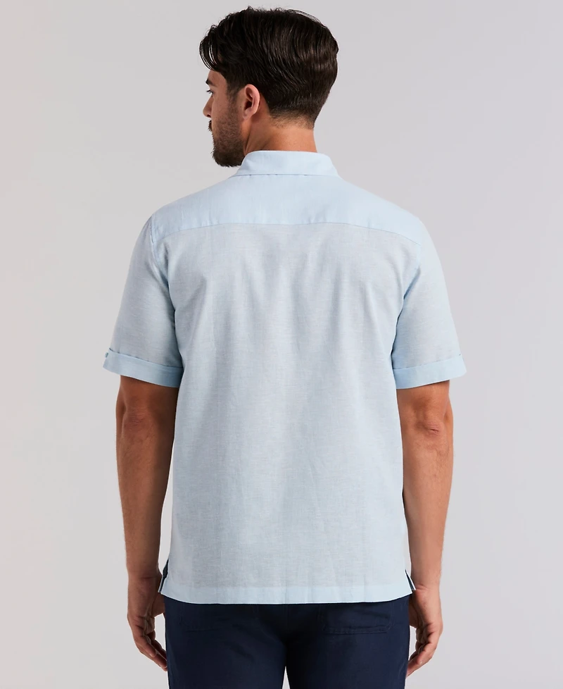 Cubavera Men's Dobby Panels Shirt