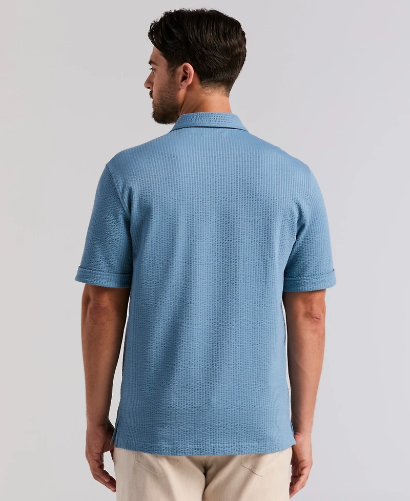 Cubavera Men's Short-Sleeve Seersucker Knit Shirt