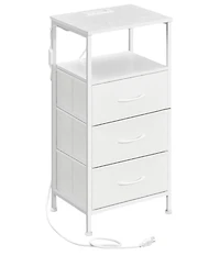 Slickblue Led Smart Bedside Table with Charging Station and App Control