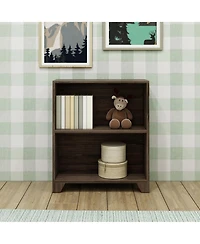 Max & Lily Bookshelf, 2 Shelf Bookcase Modern Farmhouse Solid Wood Shelves for Bedroom