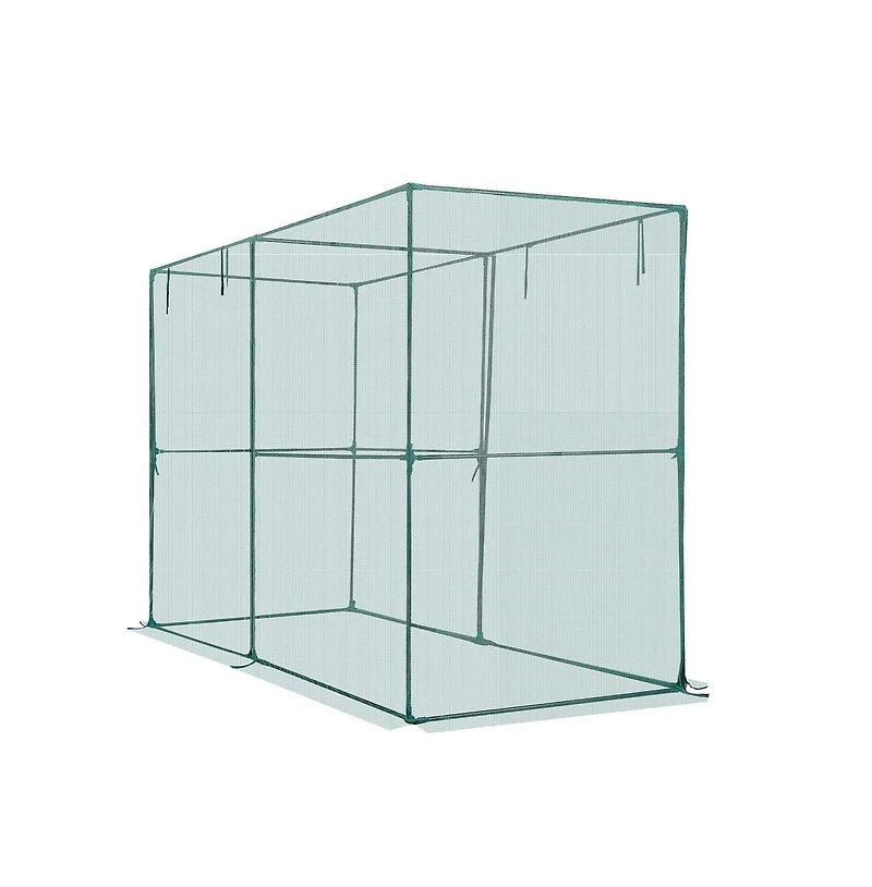 Sugift Crop Cage Plant Protection Tent 7.8x3.9x5.9 ft Steel Frame Garden Netting