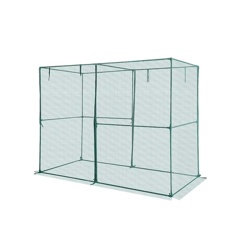 Sugift Crop Cage Plant Protection Tent 7.8x3.9x5.9 ft Steel Frame Garden Netting