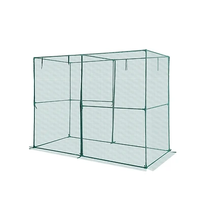Sugift Crop Cage Plant Protection Tent 7.8x3.9x5.9 ft Steel Frame Garden Netting