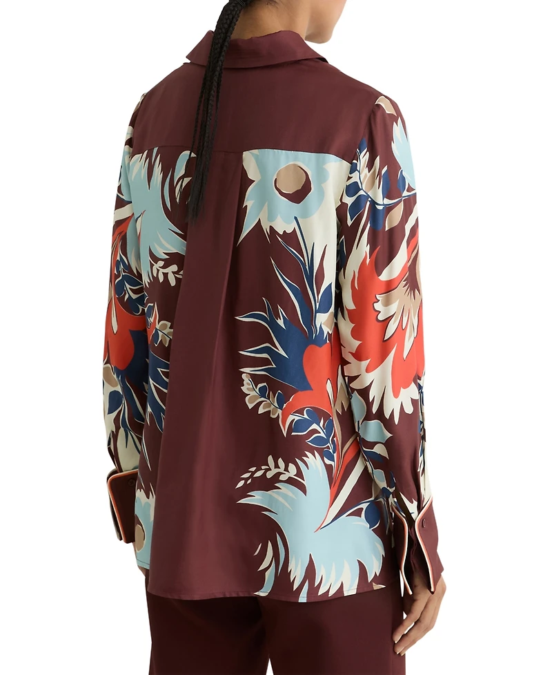 Reiss Women's Printed Button-Through Shirt