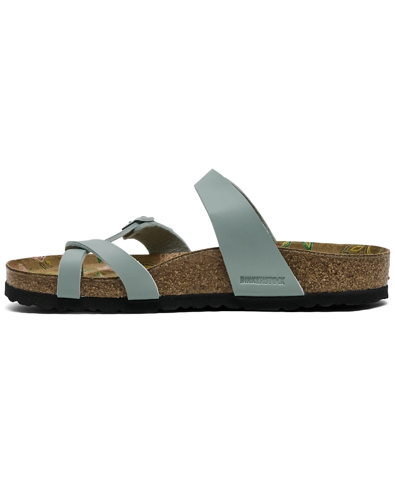 Birkenstock Women's Mayari Birko-Flor Nubuck Floral Footbed Sandals from Finish Line