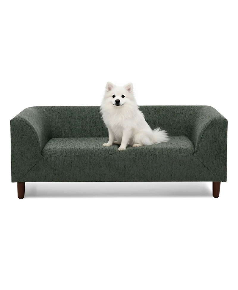 Clihome Dog Sofa with Arms and Backrest, Modern Pet Bed for Small/Medium Dogs