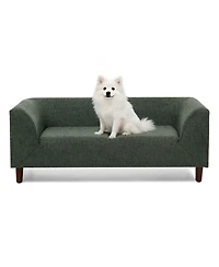 Clihome Dog Sofa with Arms and Backrest, Modern Pet Bed for Small/Medium Dogs