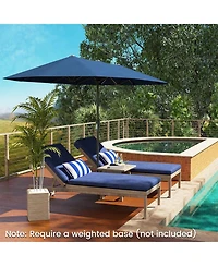 Gouun 13 feet Double-Sided Patio Market Umbrella with 12-Rib Frame and Crank Handle