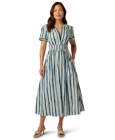 Adrianna Papell Women's V-Neck Midi Dress