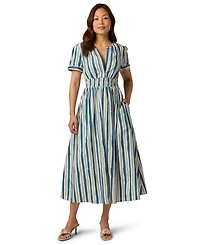 Adrianna Papell Women's V-Neck Midi Dress