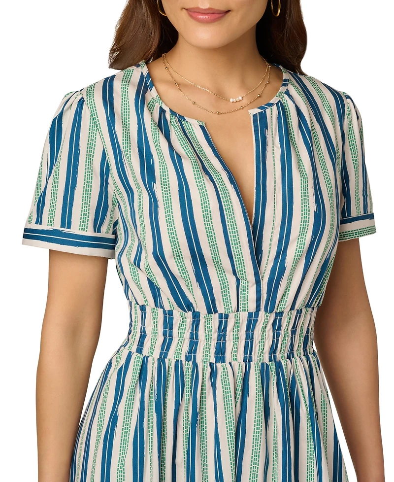 Adrianna Papell Women's V-Neck Midi Dress